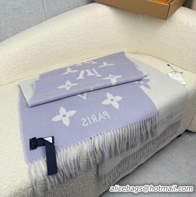 Best Price Louis Vuitton Reykjavik Cashmere Long Scarf 45x180cm LV111101 Purple 2025