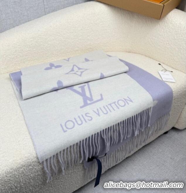 Best Price Louis Vuitton Reykjavik Cashmere Long Scarf 45x180cm LV111101 Purple 2025