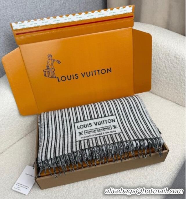 Luxury Cheap Louis Vuitton My Neverfull Wool Blend Long Scarf 30x200cm LV111102 Black 2025
