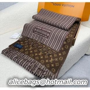Cheap Classic Louis Vuitton My Neverfull Wool Blend Long Scarf 30x200cm LV111102 Brown 2025