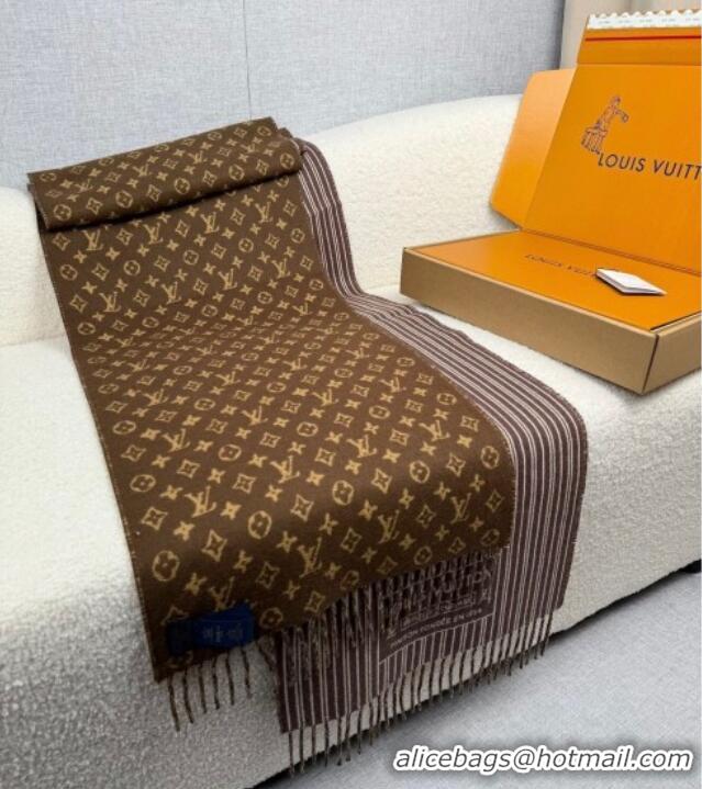 Cheap Classic Louis Vuitton My Neverfull Wool Blend Long Scarf 30x200cm LV111102 Brown 2025