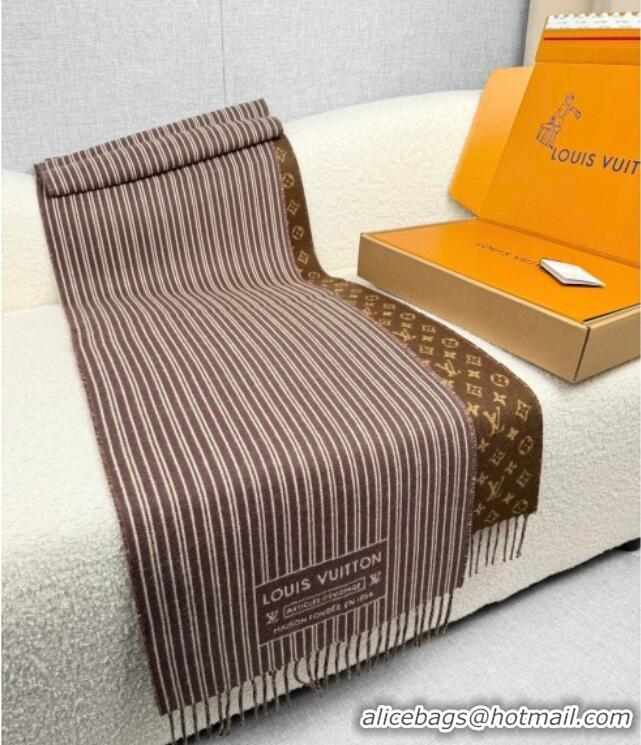 Cheap Classic Louis Vuitton My Neverfull Wool Blend Long Scarf 30x200cm LV111102 Brown 2025