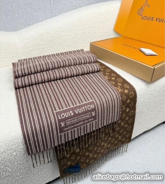 Cheap Classic Louis Vuitton My Neverfull Wool Blend Long Scarf 30x200cm LV111102 Brown 2025