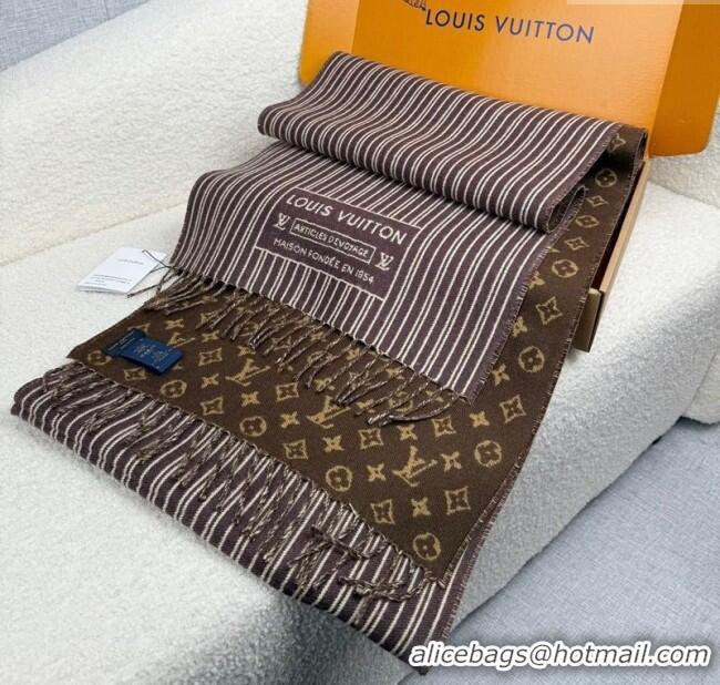 Cheap Classic Louis Vuitton My Neverfull Wool Blend Long Scarf 30x200cm LV111102 Brown 2025