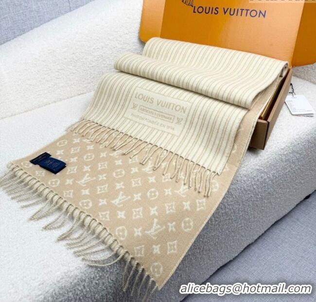 Well Crafted Louis Vuitton My Neverfull Wool Blend Long Scarf 30x200cm LV111102 Beige 2025