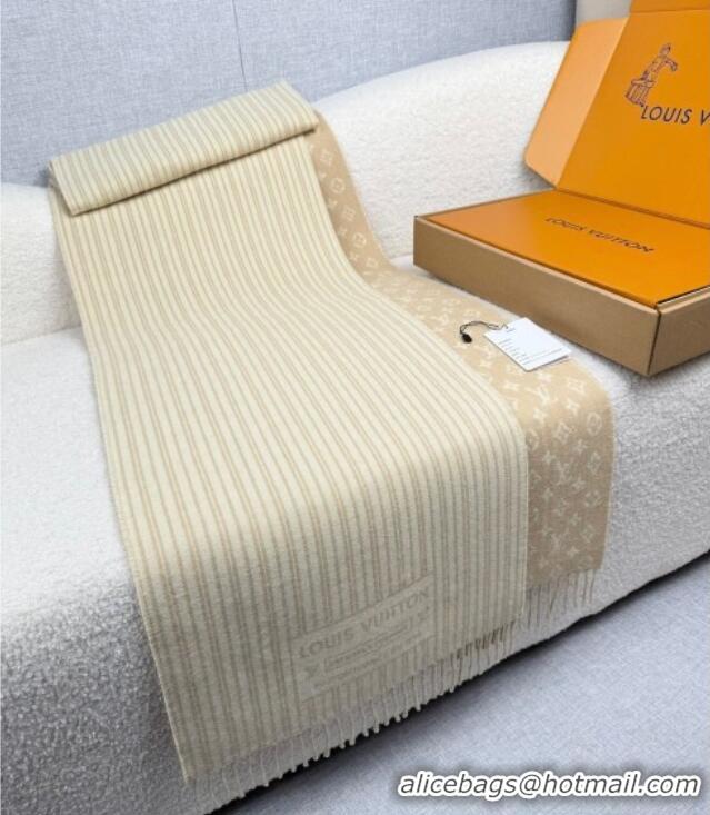 Well Crafted Louis Vuitton My Neverfull Wool Blend Long Scarf 30x200cm LV111102 Beige 2025