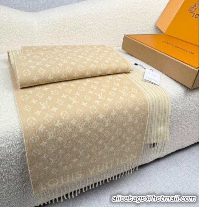 Well Crafted Louis Vuitton My Neverfull Wool Blend Long Scarf 30x200cm LV111102 Beige 2025