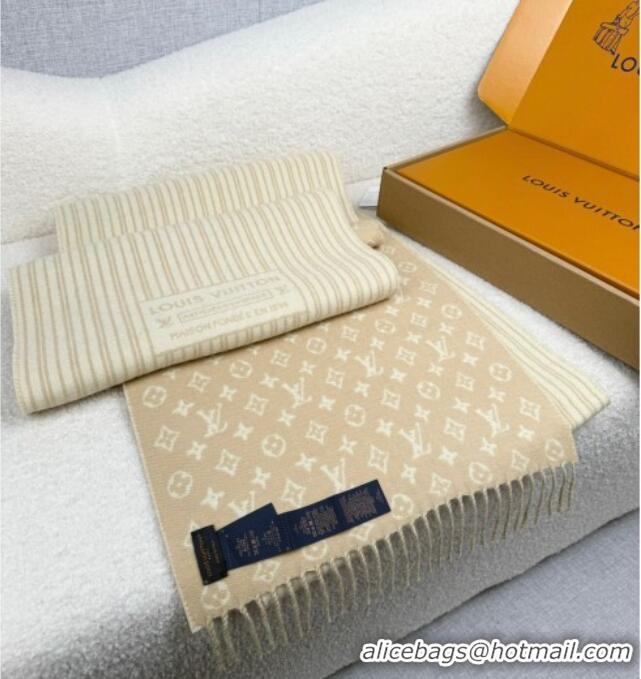 Well Crafted Louis Vuitton My Neverfull Wool Blend Long Scarf 30x200cm LV111102 Beige 2025