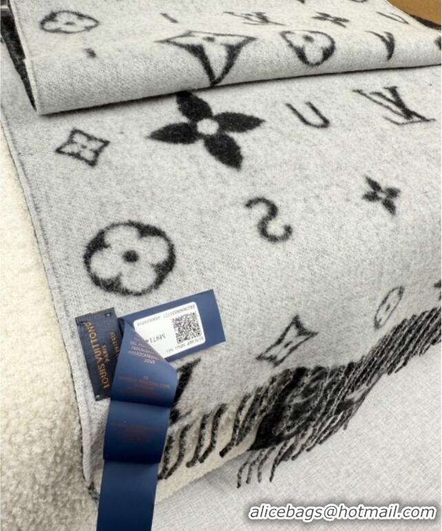 Original Cheap Louis Vuitton Reykjavik 2.0 Cashmere Long Scarf 55x180cm LV111103 Black 2025