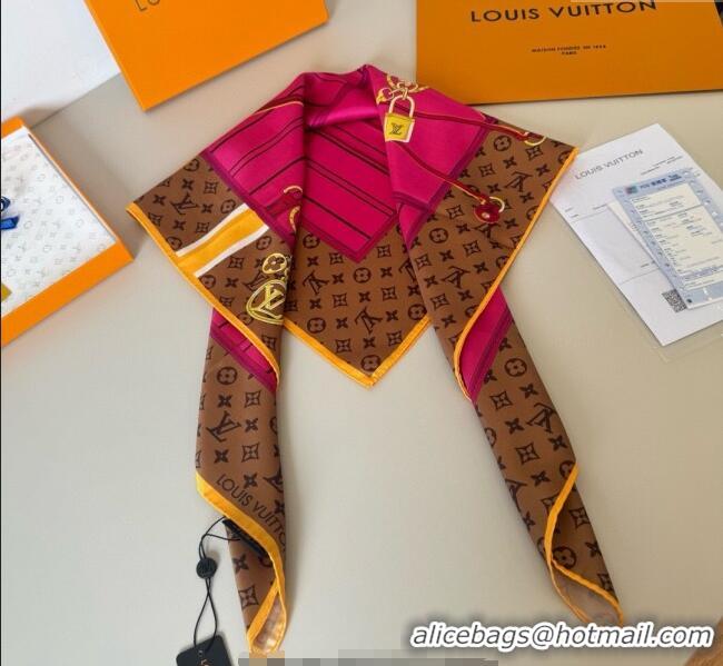 Original Cheap Louis Vuitton My Neverfull Silk Square Scarf 90x90cm LV111104 Pink 2025