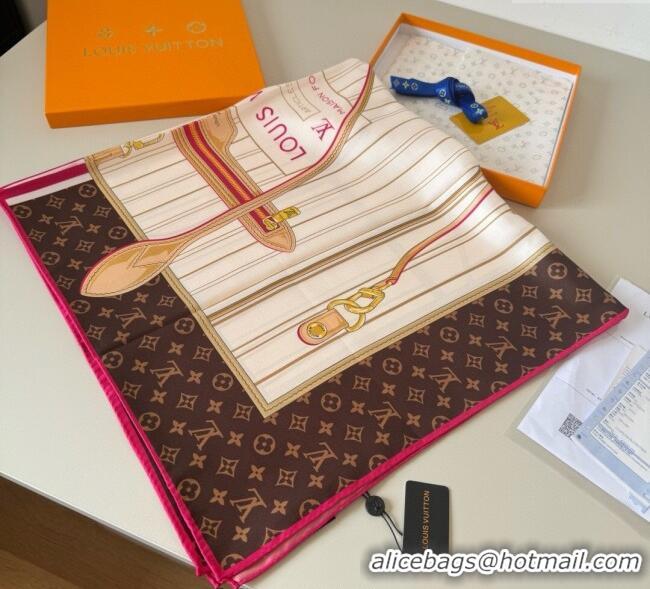 Best Price Louis Vuitton My Neverfull Silk Square Scarf 90x90cm LV111104 White 2025