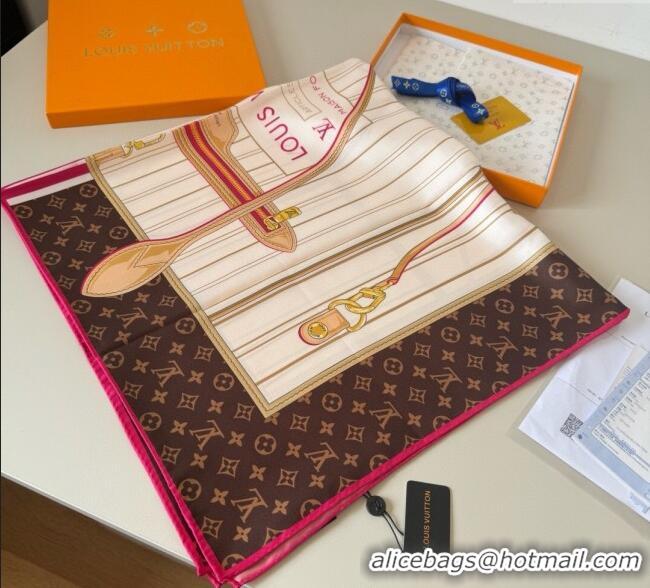 Best Price Louis Vuitton My Neverfull Silk Square Scarf 90x90cm LV111104 White 2025