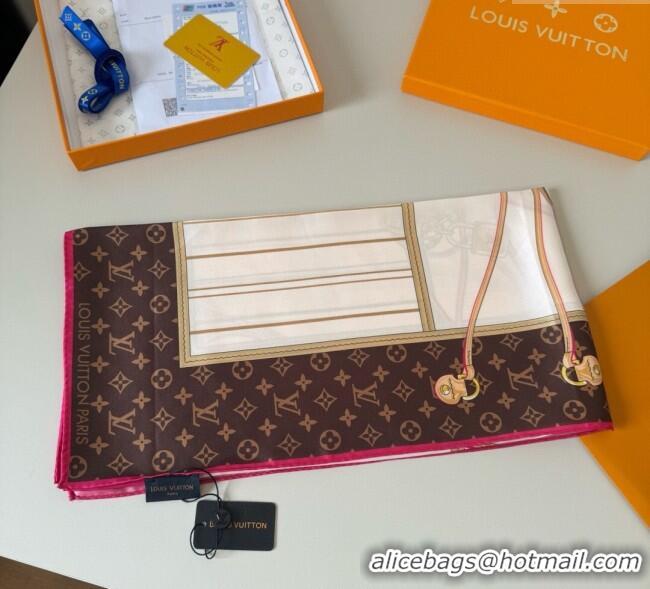 Best Price Louis Vuitton My Neverfull Silk Square Scarf 90x90cm LV111104 White 2025