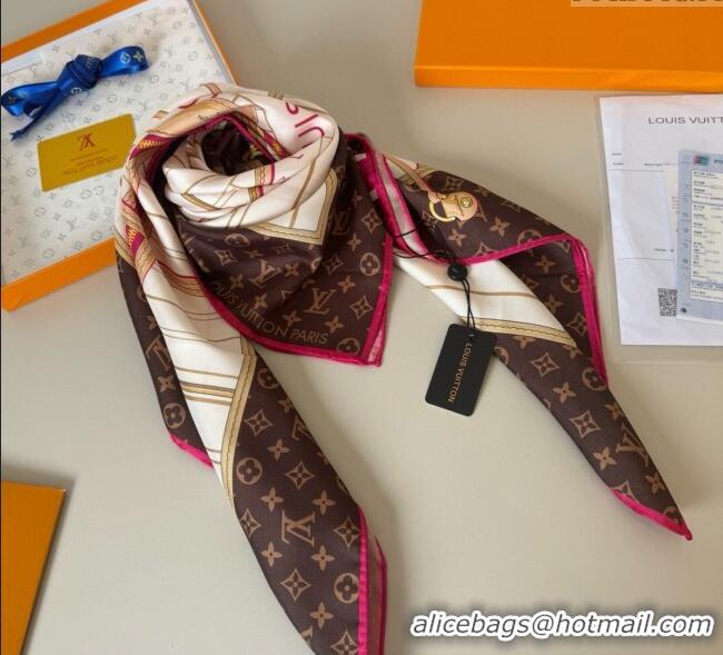 Best Price Louis Vuitton My Neverfull Silk Square Scarf 90x90cm LV111104 White 2025