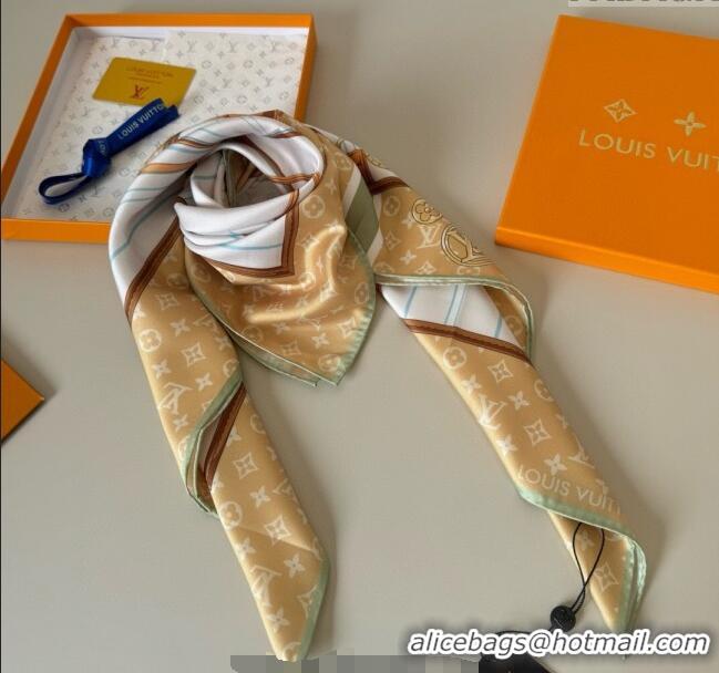 Pretty Style Louis Vuitton My Neverfull Silk Square Scarf 90x90cm LV111104 Beige 2025