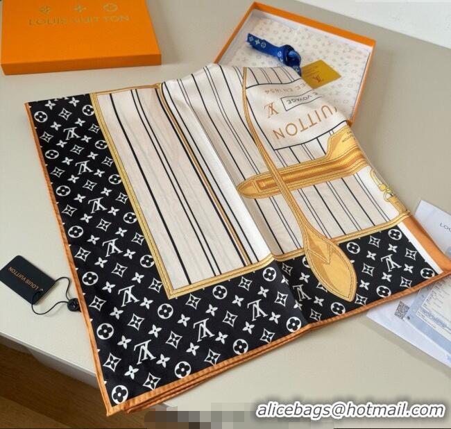 Spot Bulk Louis Vuitton My Neverfull Silk Square Scarf 90x90cm LV111104 Black 2025