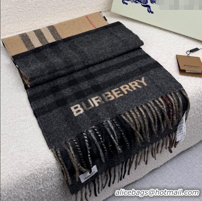 Fashion Discount Burberry Cashmere Long Scarf 30x168cm BR111101 Black 2025