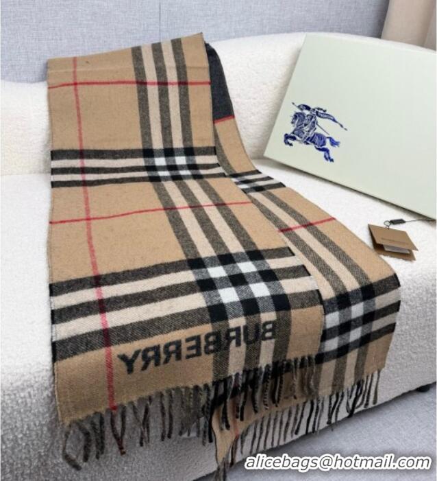 Fashion Discount Burberry Cashmere Long Scarf 30x168cm BR111101 Black 2025