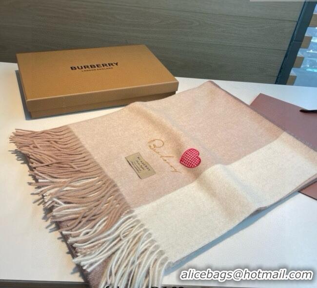 Best Price Burberry Heart Cashmere Long Scarf 70x200cm BR111102 Beige 2025