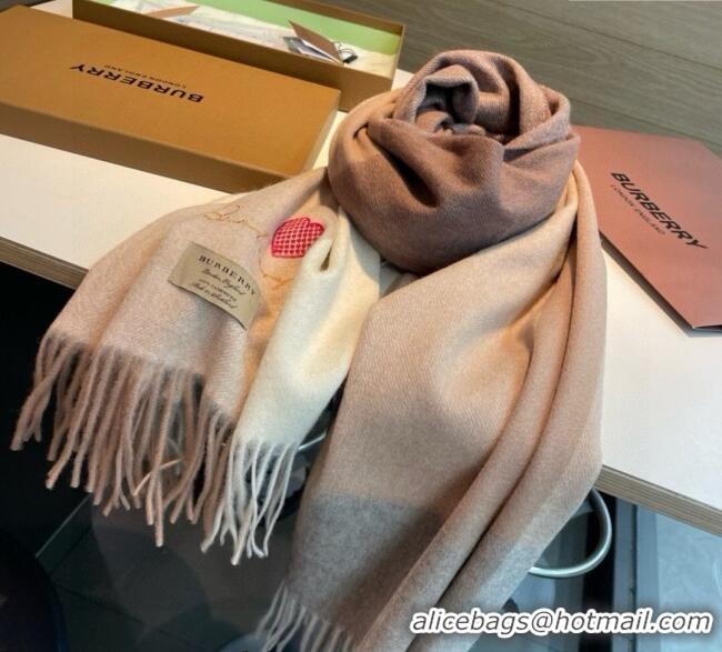 Best Price Burberry Heart Cashmere Long Scarf 70x200cm BR111102 Beige 2025