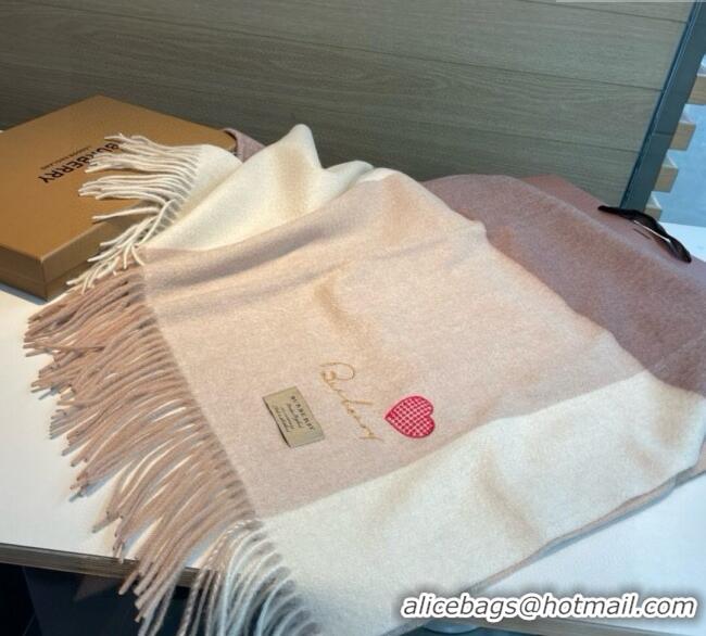 Best Price Burberry Heart Cashmere Long Scarf 70x200cm BR111102 Beige 2025