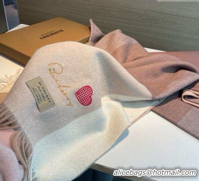 Best Price Burberry Heart Cashmere Long Scarf 70x200cm BR111102 Beige 2025