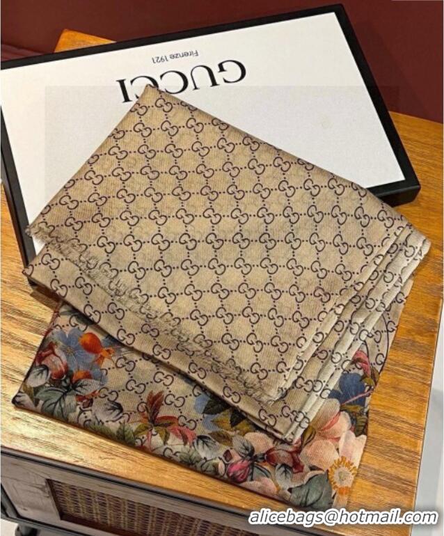 Famous Brand Gucci Cashmere Long Scarf 110x200cm GG111143 Beige 2025