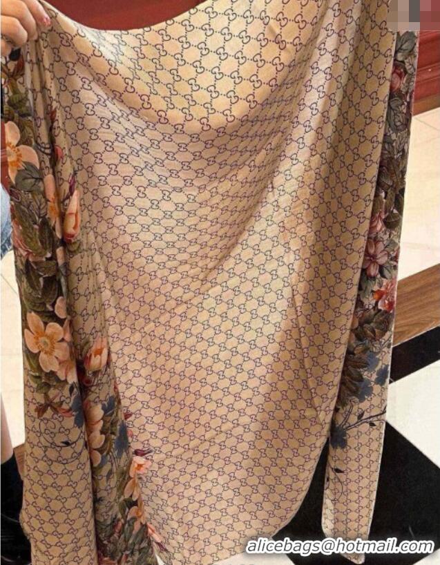 Famous Brand Gucci Cashmere Long Scarf 110x200cm GG111143 Beige 2025