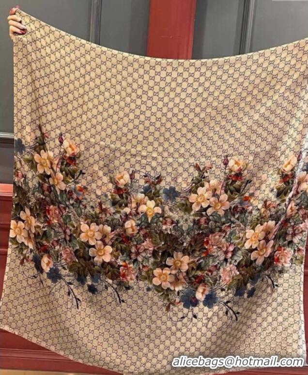 Famous Brand Gucci Cashmere Long Scarf 110x200cm GG111143 Beige 2025