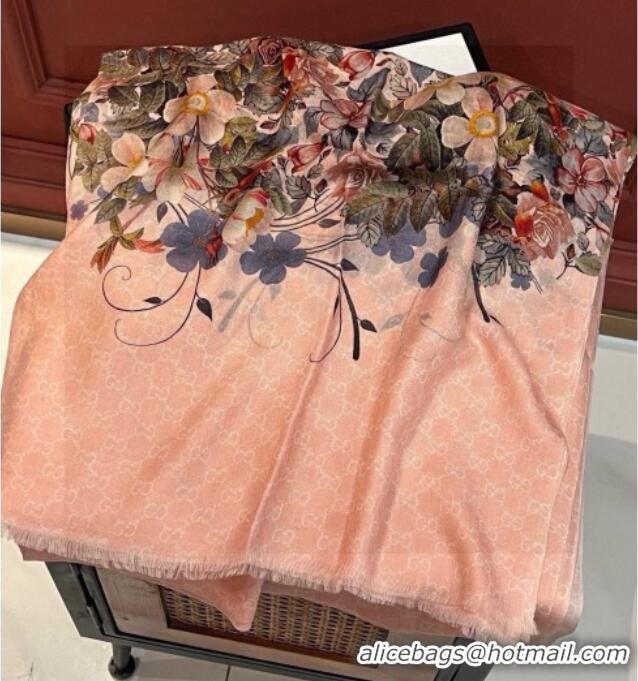Fashion Discount Gucci Cashmere Long Scarf 110x200cm GG111143 Pink 2025