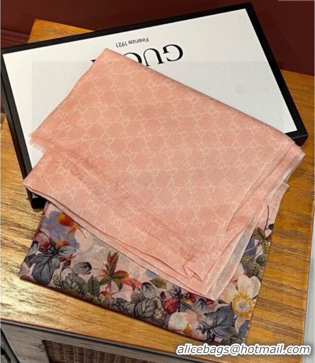 Fashion Discount Gucci Cashmere Long Scarf 110x200cm GG111143 Pink 2025