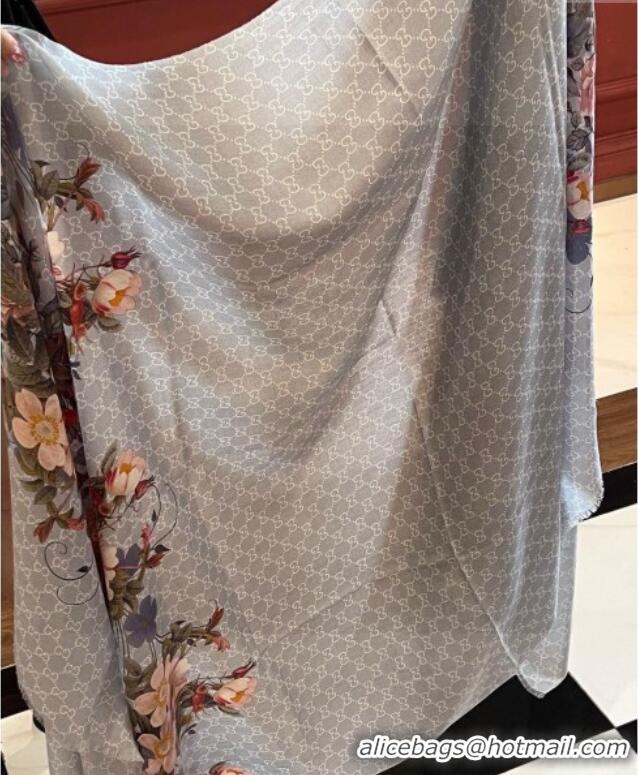 Big Discount Gucci Cashmere Long Scarf 110x200cm GG111143 Grey 2025