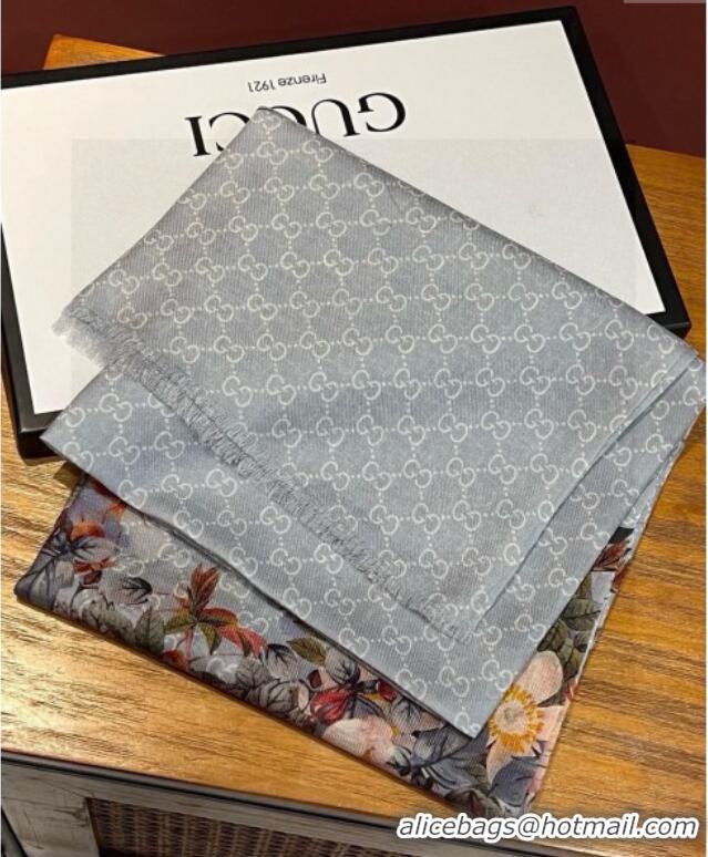 Big Discount Gucci Cashmere Long Scarf 110x200cm GG111143 Grey 2025