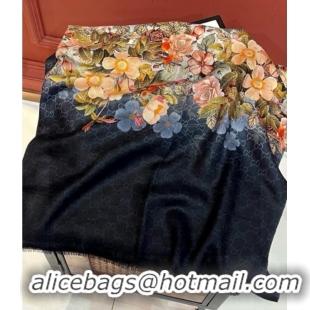 Buy Cheap Gucci Cashmere Long Scarf 110x200cm GG111143 Black 2025