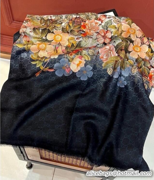 Buy Cheap Gucci Cashmere Long Scarf 110x200cm GG111143 Black 2025