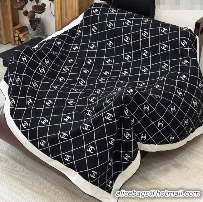 Cheap Wholesale Chanel Quilted CC Square Scarf 140cm CH111138 Black 2025