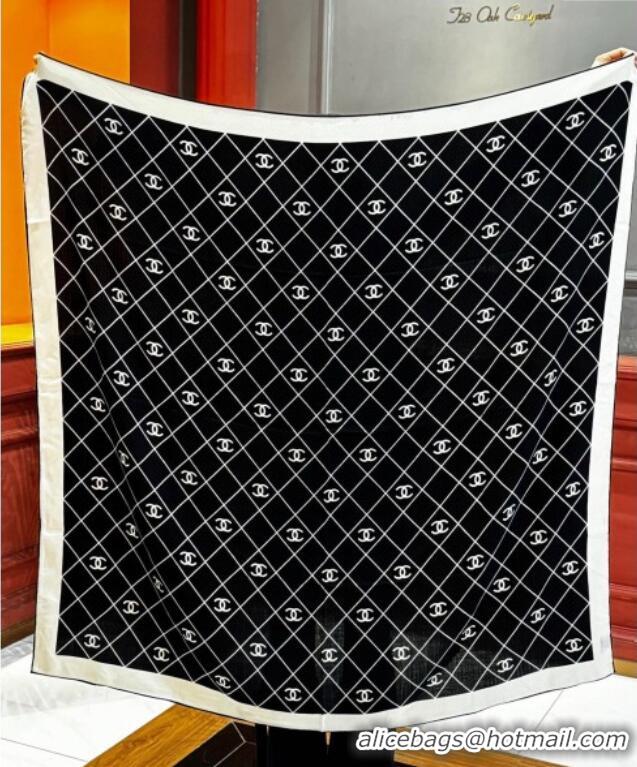 Cheap Wholesale Chanel Quilted CC Square Scarf 140cm CH111138 Black 2025