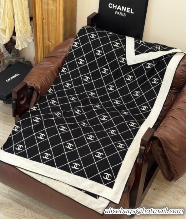 Cheap Wholesale Chanel Quilted CC Square Scarf 140cm CH111138 Black 2025