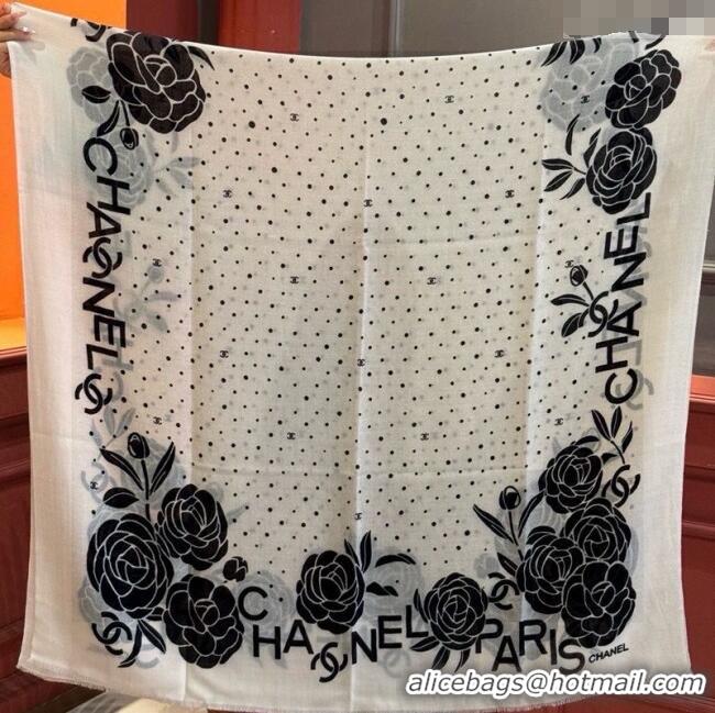 Famous Brand Chanel Cashmere Long Scarf 100x200cm CH111144 White 2025