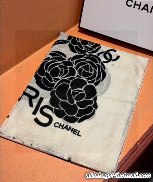 Famous Brand Chanel Cashmere Long Scarf 100x200cm CH111144 White 2025