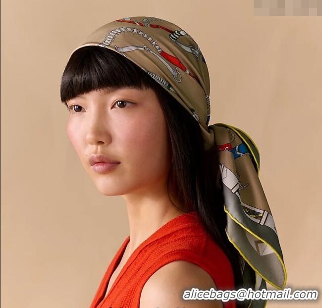 Best Promotional Hermes Silk Square Scarf 90x90cm H111149 Beige 2025