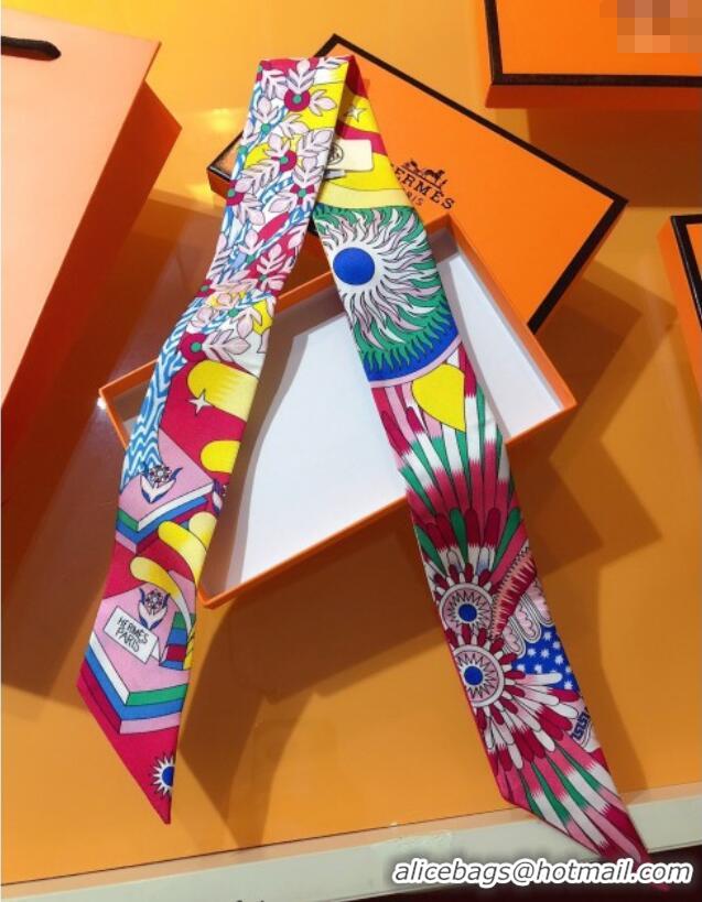 Classic Cheap Hermes La Source De Pegase Twilly Silk Bandeau Scarf 5x86cm 11153 Red 2025