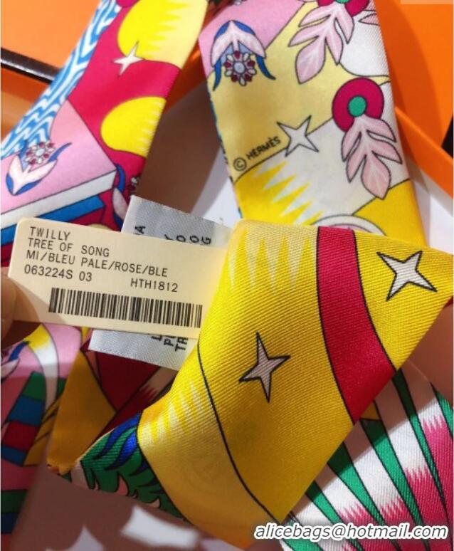 Classic Cheap Hermes La Source De Pegase Twilly Silk Bandeau Scarf 5x86cm 11153 Red 2025