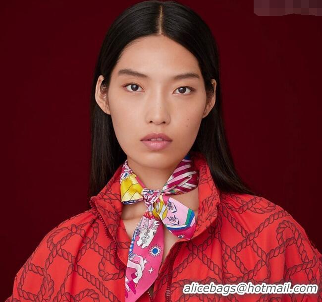 Classic Cheap Hermes La Source De Pegase Twilly Silk Bandeau Scarf 5x86cm 11153 Red 2025