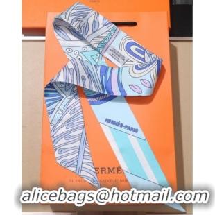 Market Sells Hermes Le Jardin De La Maharani Twilly Silk Bandeau Scarf 5x86cm 11153 Blue 2025