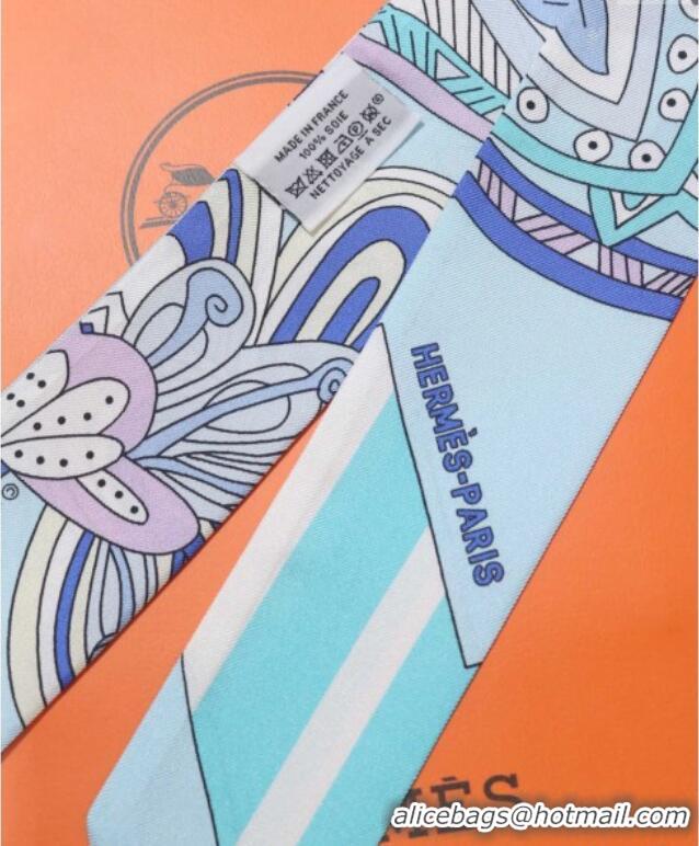Market Sells Hermes Le Jardin De La Maharani Twilly Silk Bandeau Scarf 5x86cm 11153 Blue 2025