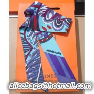 Best Quality Hermes Le Jardin De La Maharani Twilly Silk Bandeau Scarf 5x86cm 11153 Purple 2025