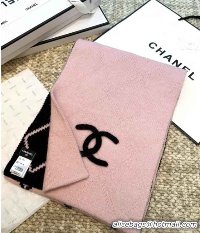 Top Design Chanel Cashmere Wool Silk Long Scarf 30x180cm CH111158 Pink 2025