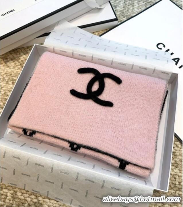 Top Design Chanel Cashmere Wool Silk Long Scarf 30x180cm CH111158 Pink 2025