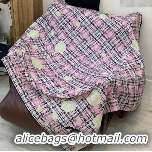 New Design Chanel Cashmere Silk Square Scarf 135x135cm CH111159 Pink 2025